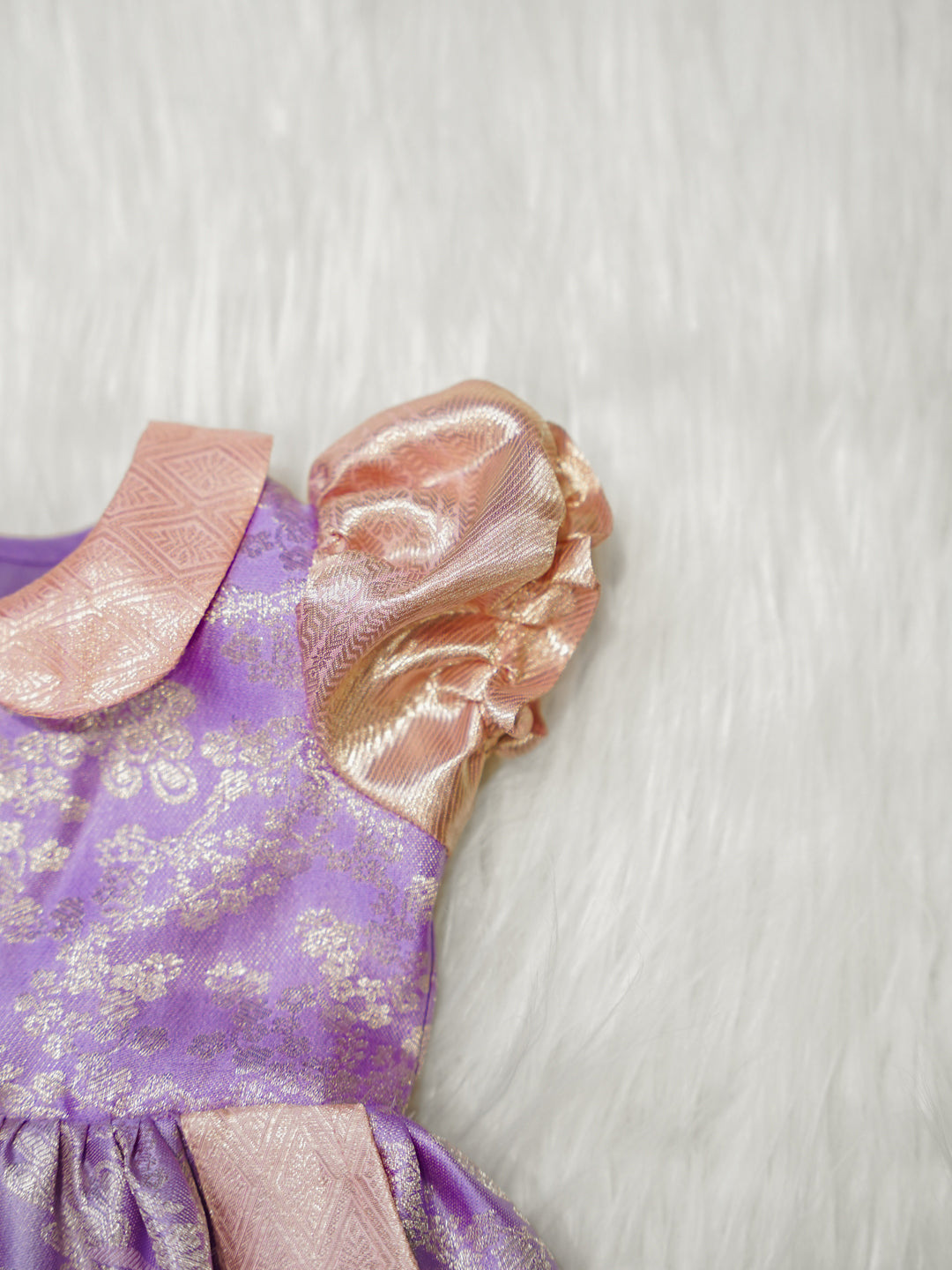 Lavender Blossom Kanchipuram Silk Frock