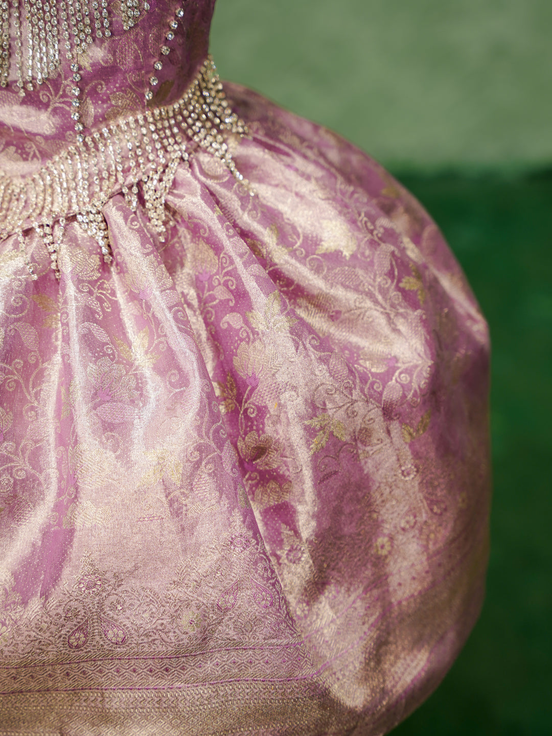 Lavender Mist Pure Kanchipuram Silk Pattu Gown
