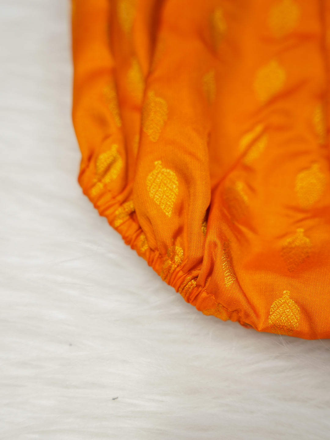 Marigold Gold Silk Newborn Romper Set