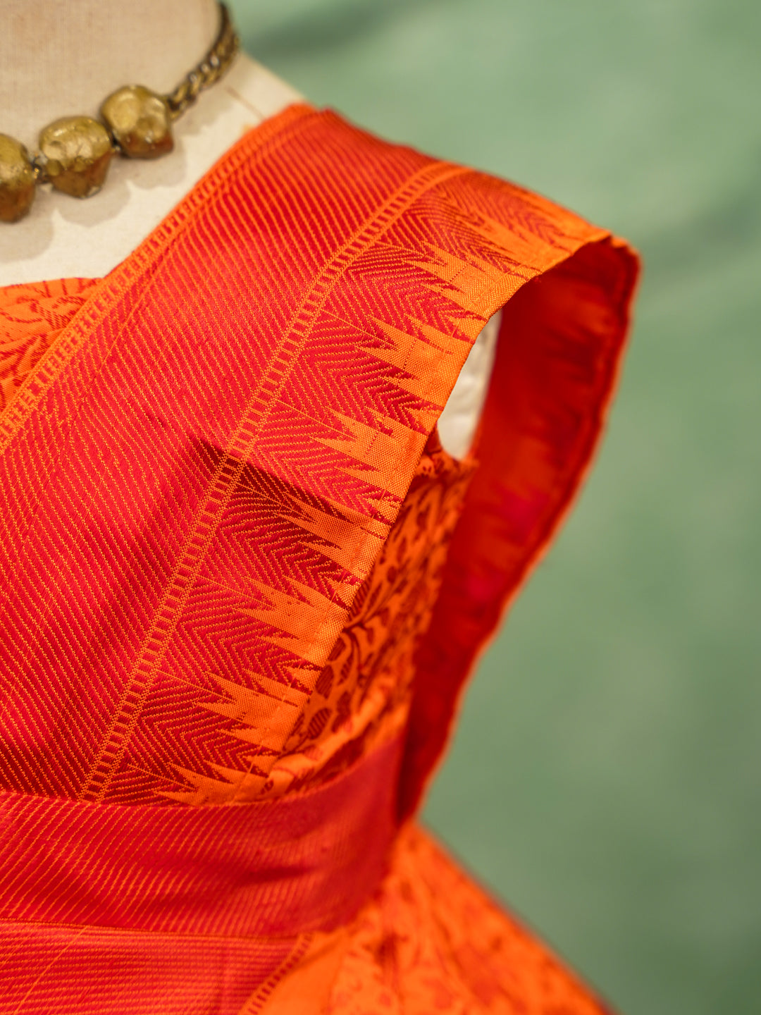 Vanasingaram Kids Kanchipuram Silk Gown – Glory of the Forest