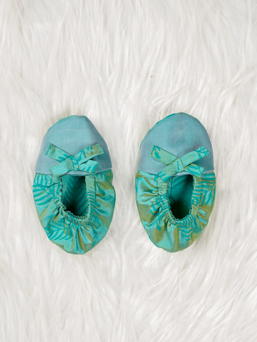 Krishna Kutty Sky Blue Silk Romper Set