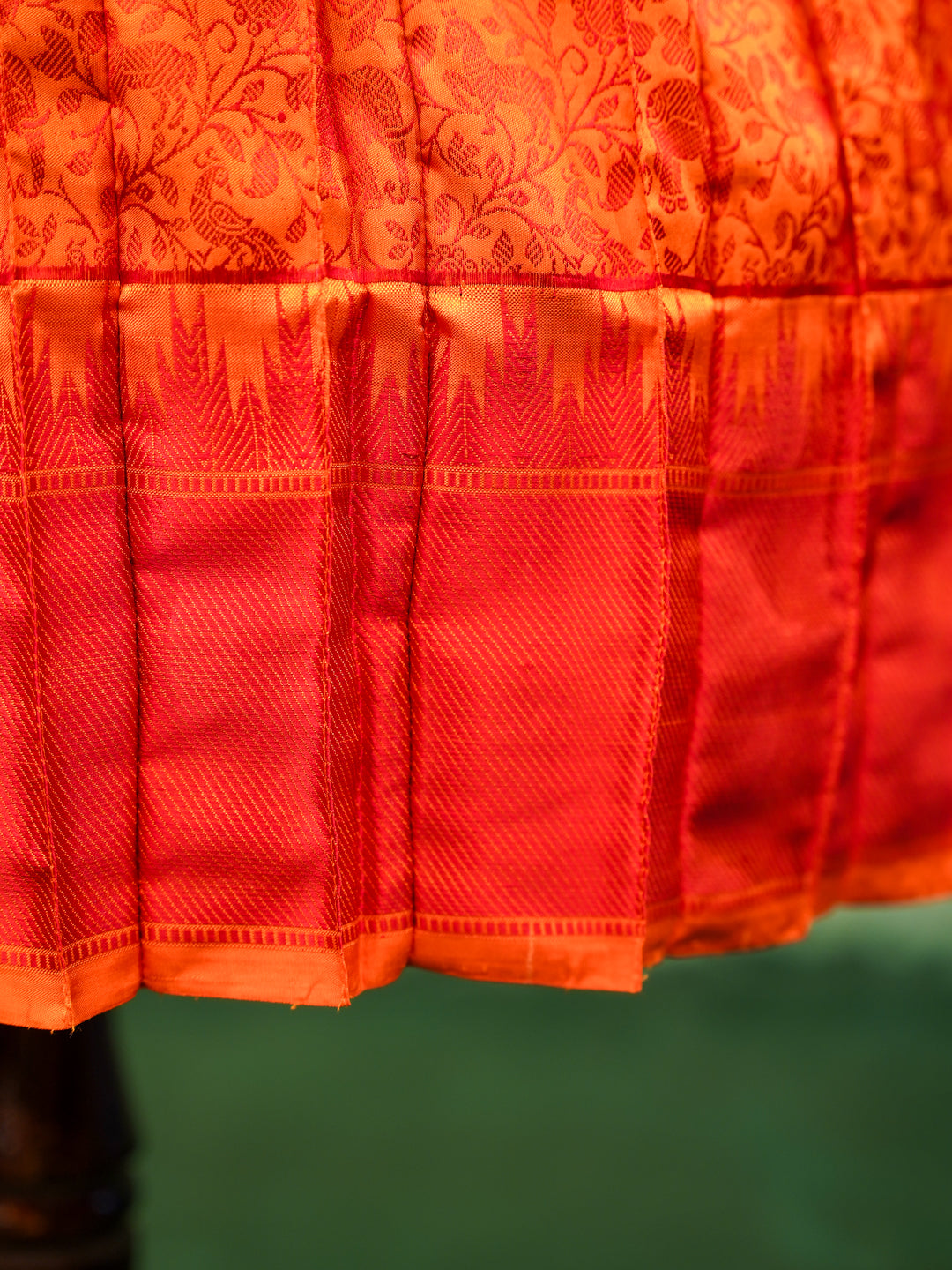 Vanasingaram Kids Kanchipuram Silk Gown – Glory of the Forest