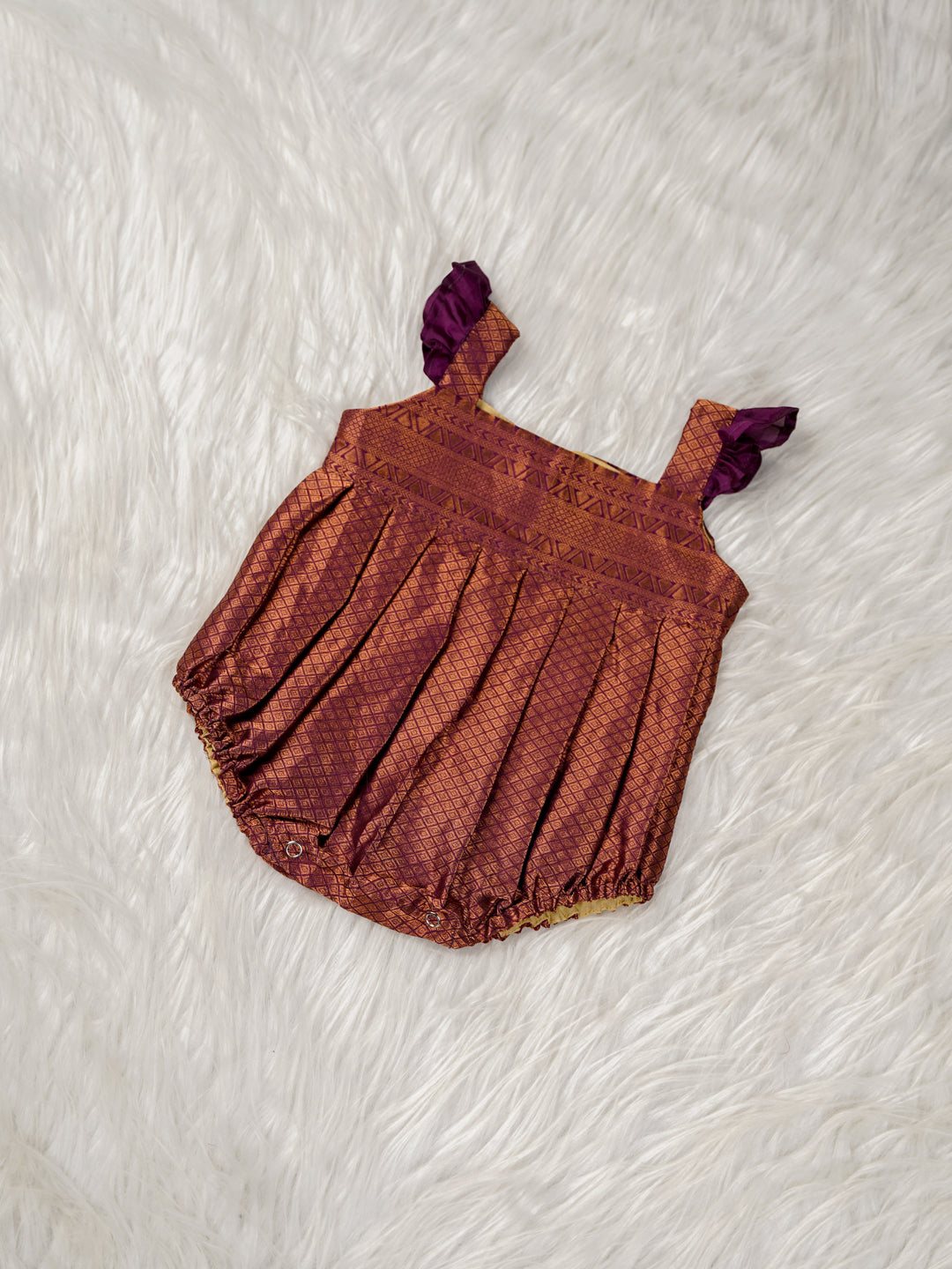 Mango Maroon Kanjivaram Romper