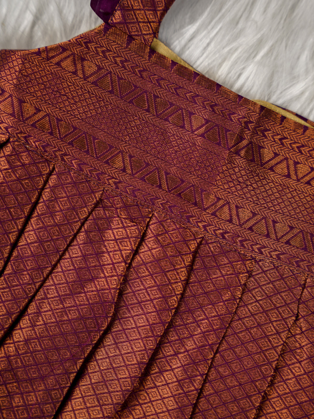 Mango Maroon Kanjivaram Romper
