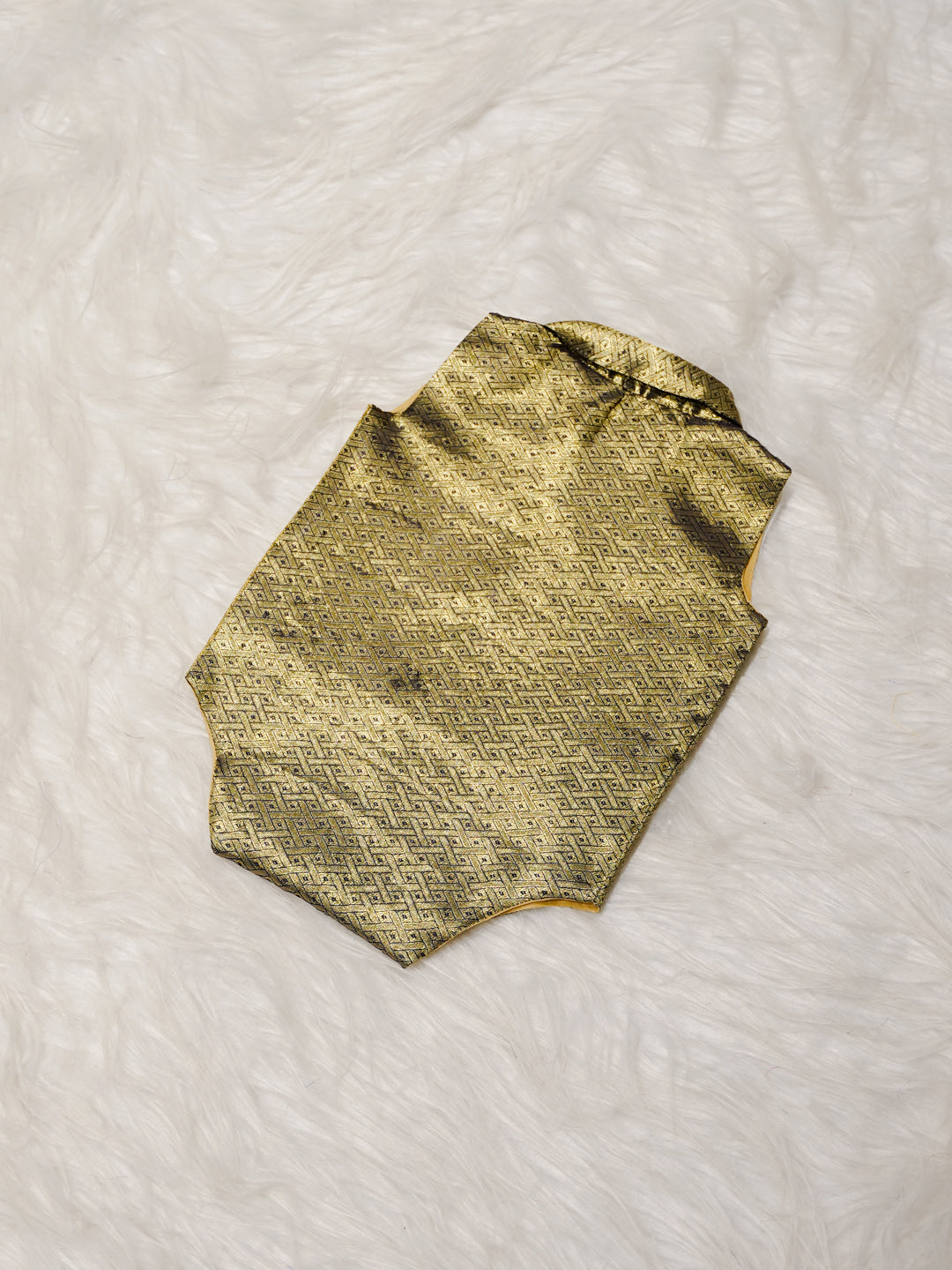 Gold Boy Romper with Dual Tone Design