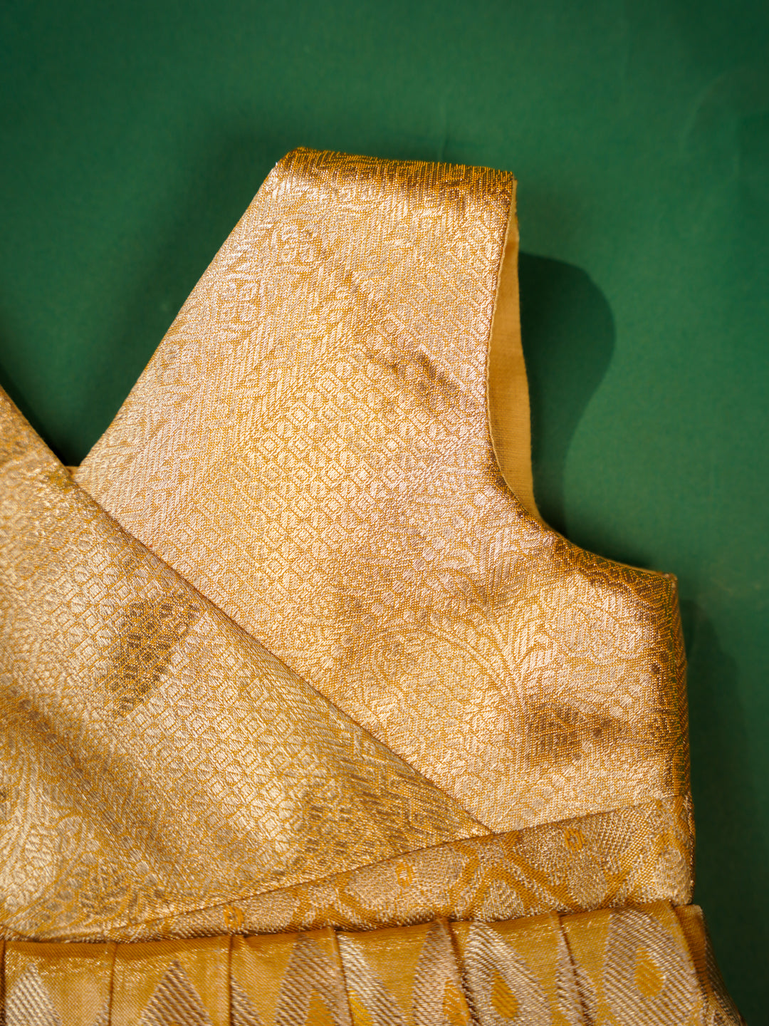 Golden Glow – Silk Gown for Newborn Girls