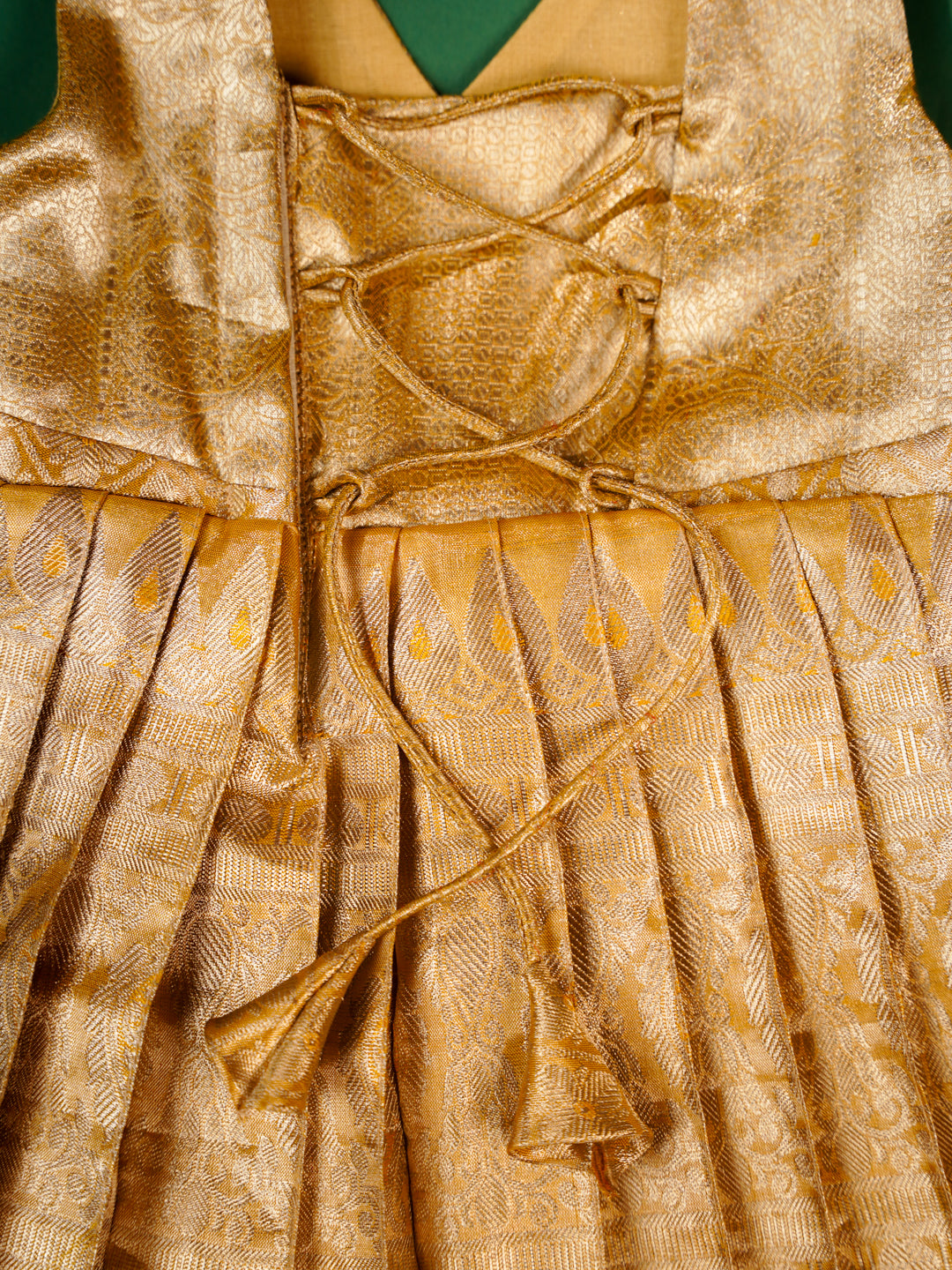 Golden Glow – Silk Gown for Newborn Girls
