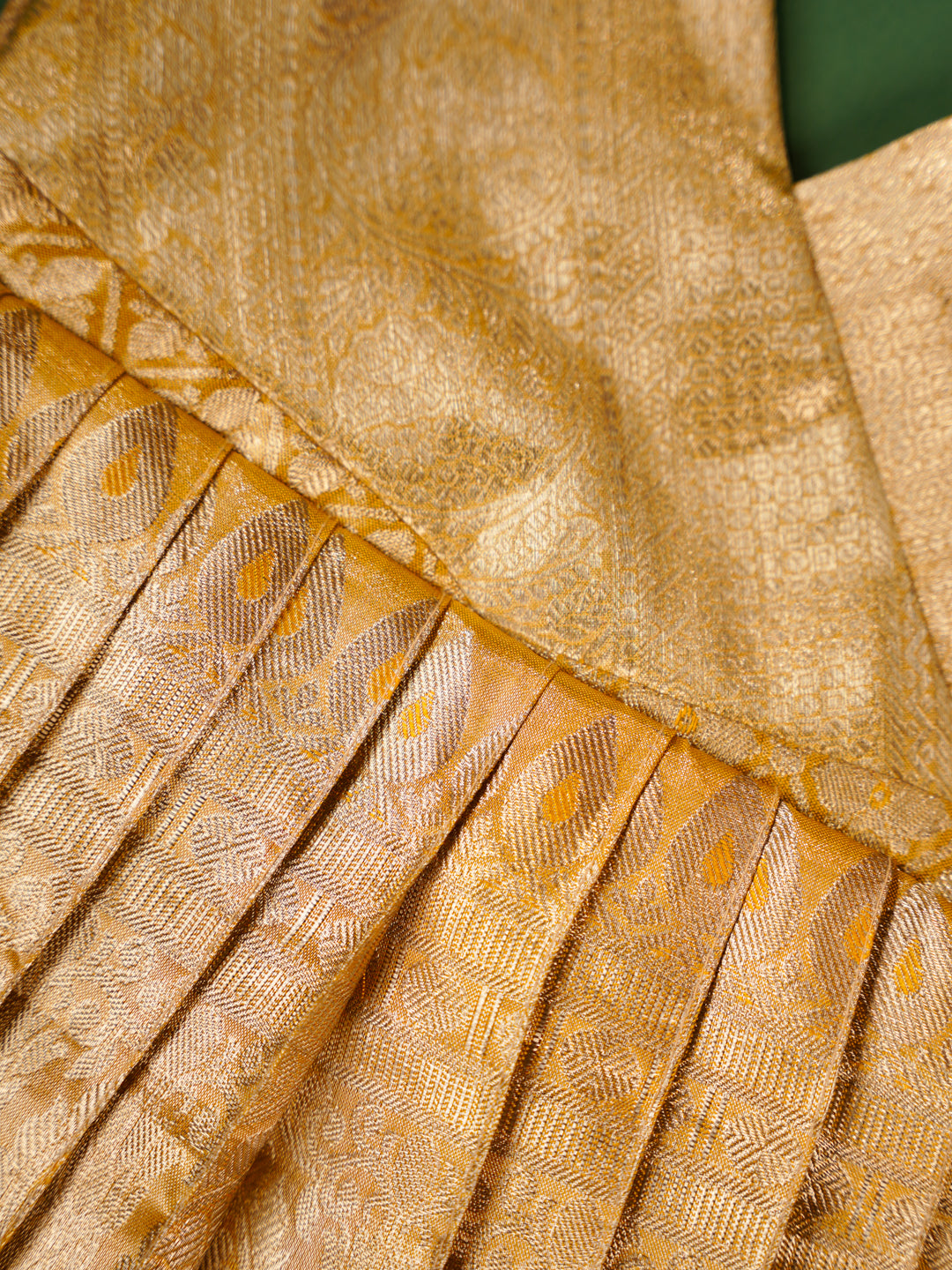 Golden Glow – Silk Gown for Newborn Girls