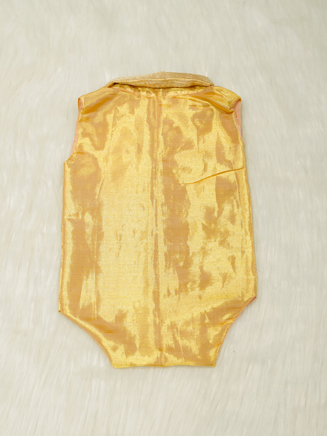 Gold Textured Baby Boy Romper
