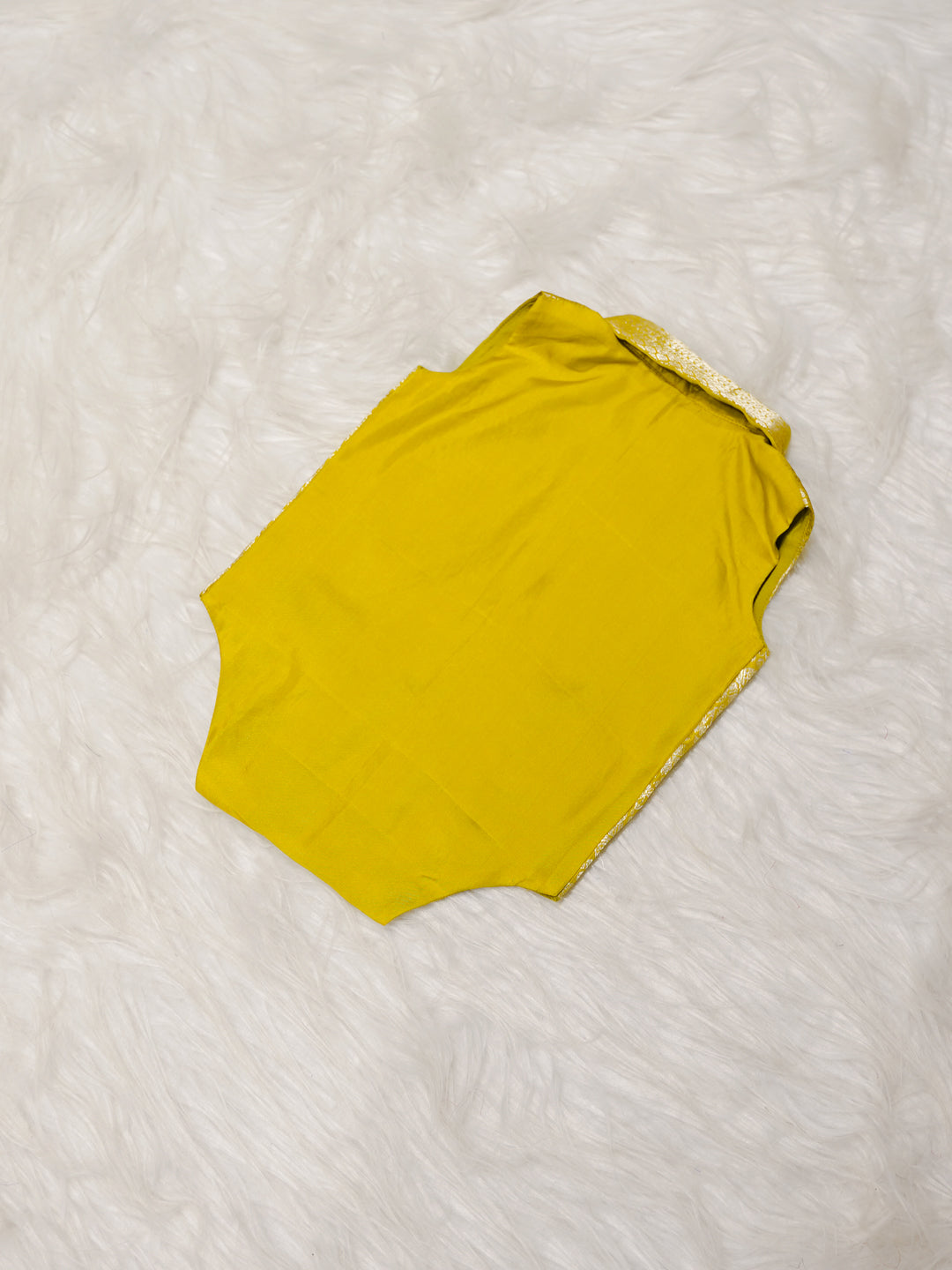 Yellow Boy Romper with Zari Weave