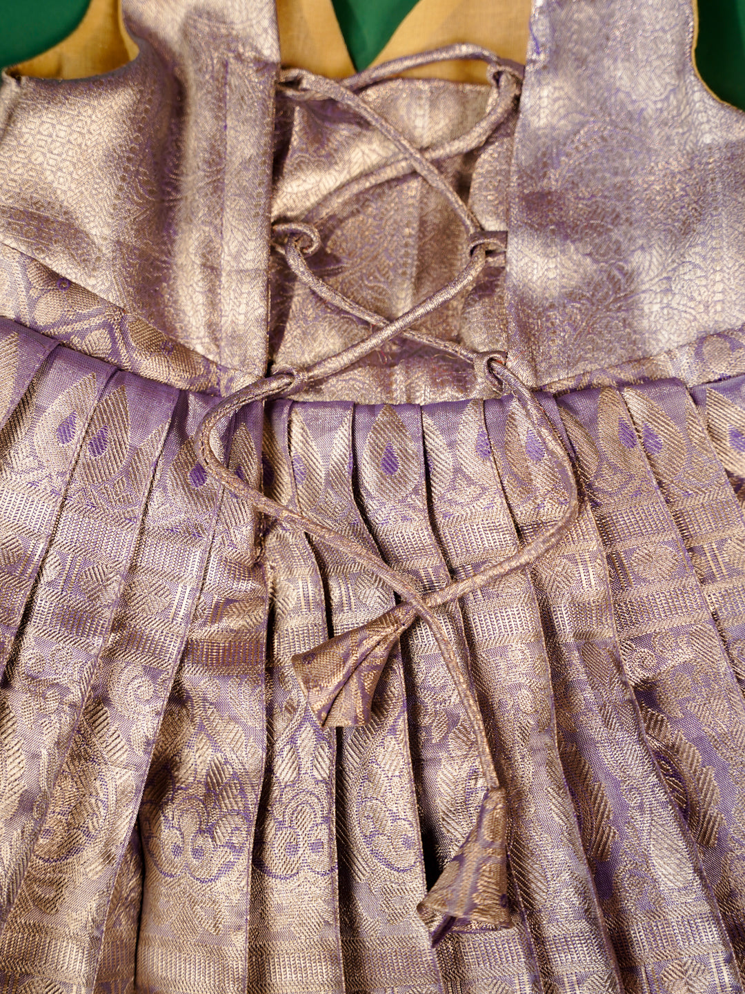 Lavender Light – Silk Gown for Newborn Girls
