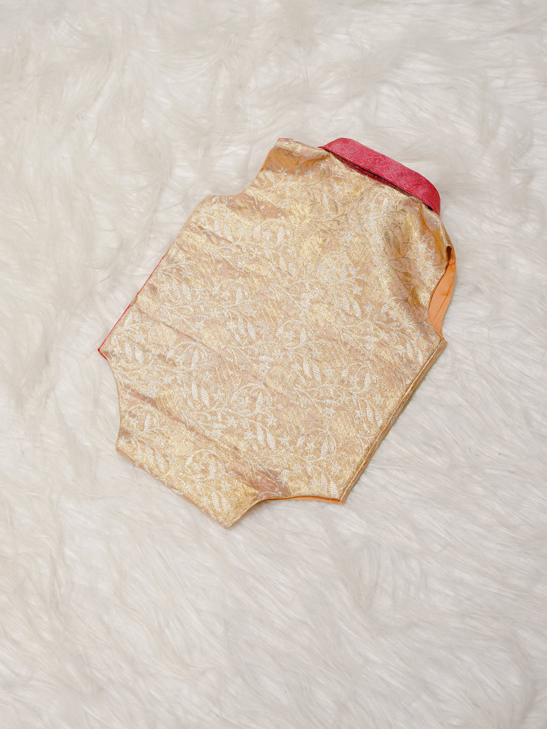 Peach Boy Romper with Dual Tone Design