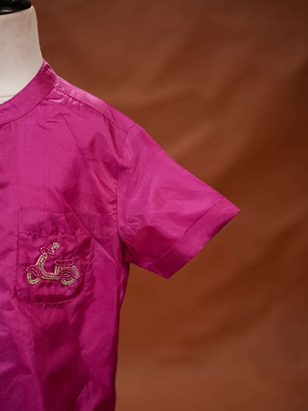 Pink Maharaja – Silk Shirt & Dhoti Set
