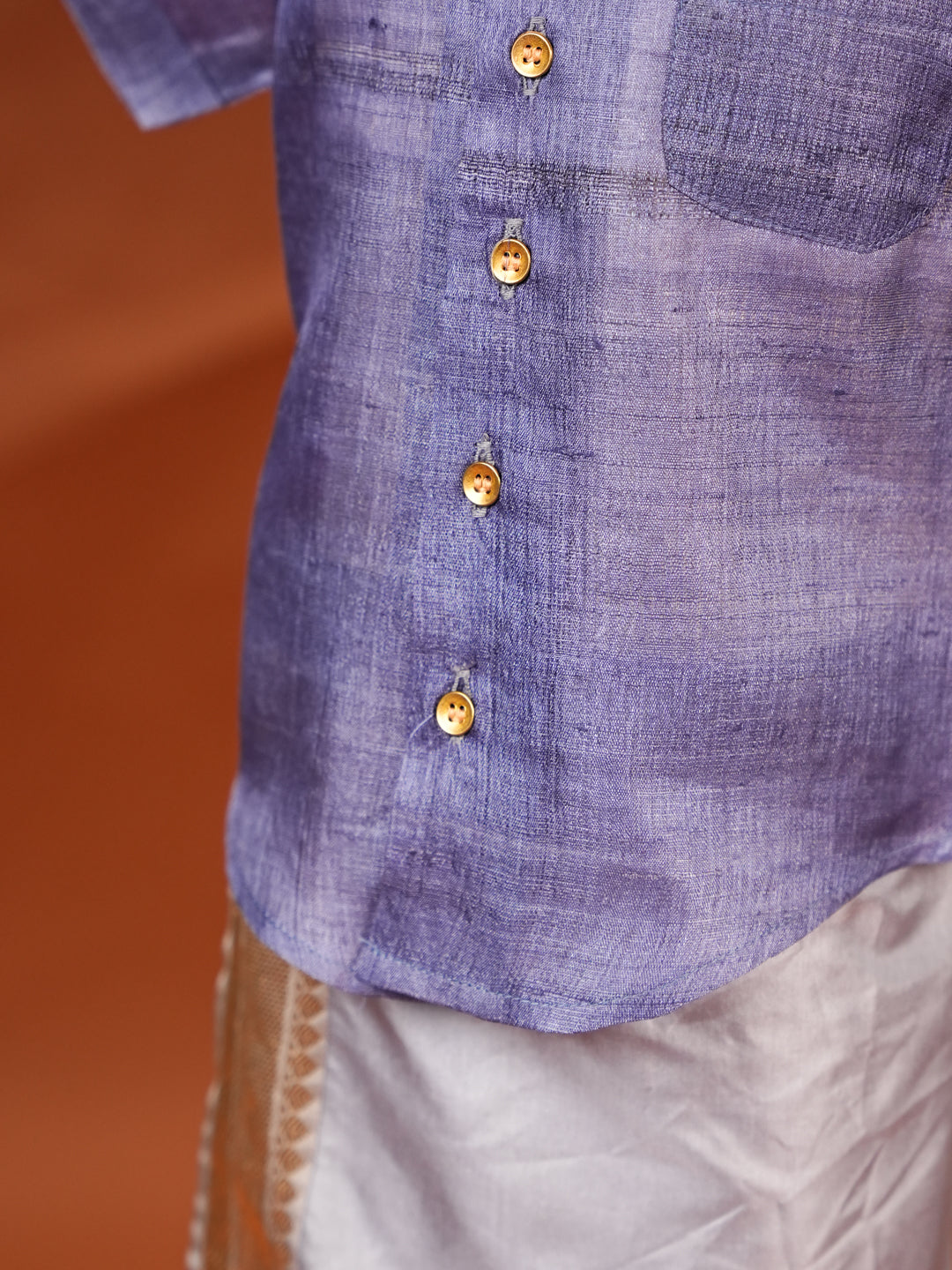 Lavender Maharaja – Silk Shirt & Dhoti Set