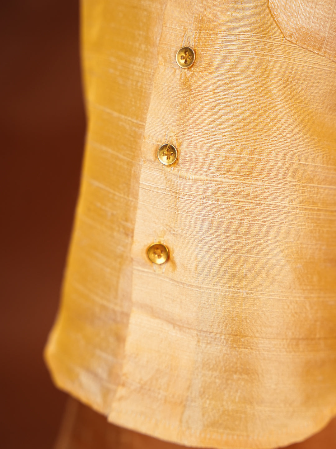 Golden Glow – Kids Silk Dhoti Shirt Set