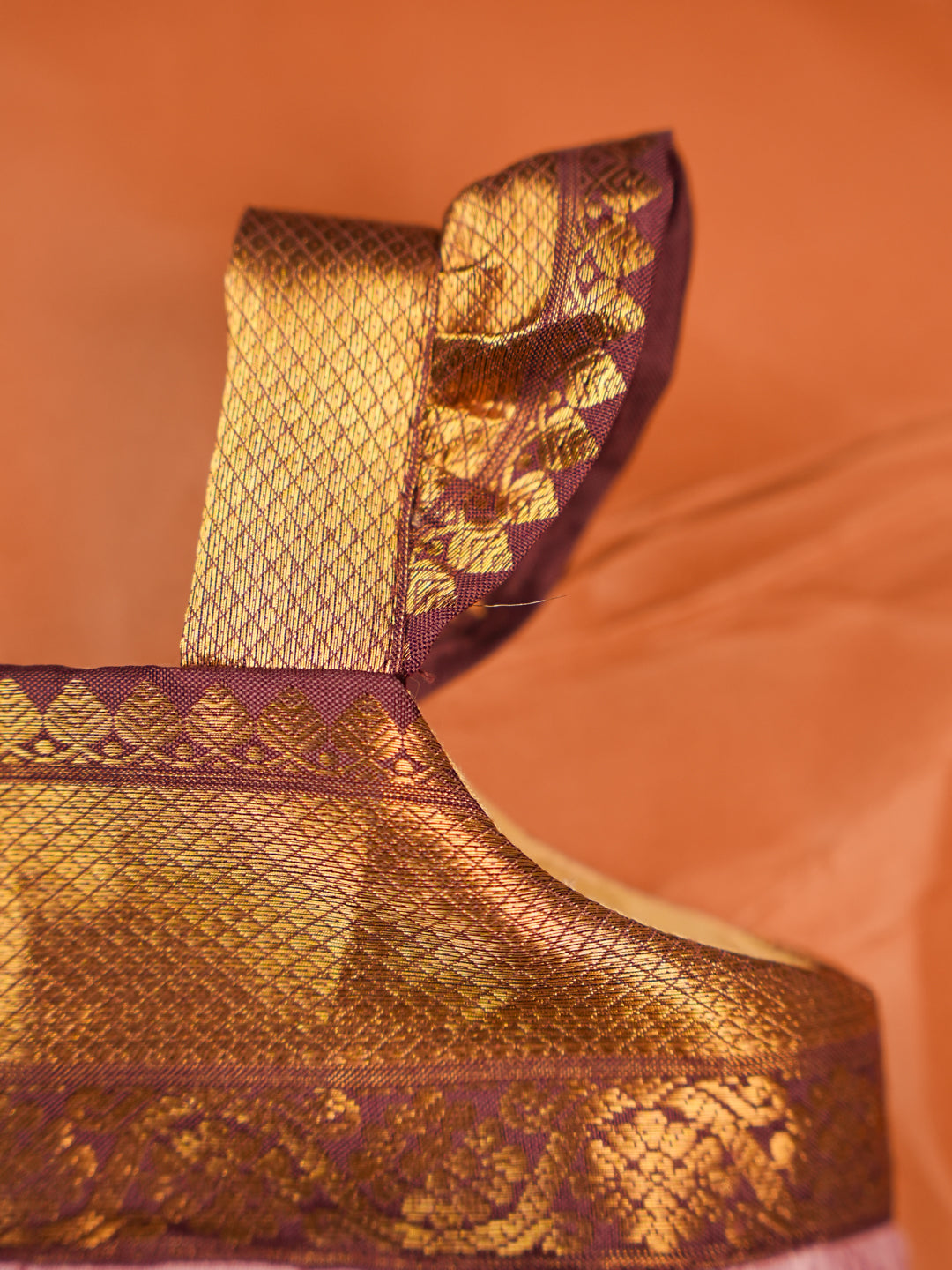 Lilac Royale – Silk Romper with Gold Zari Work