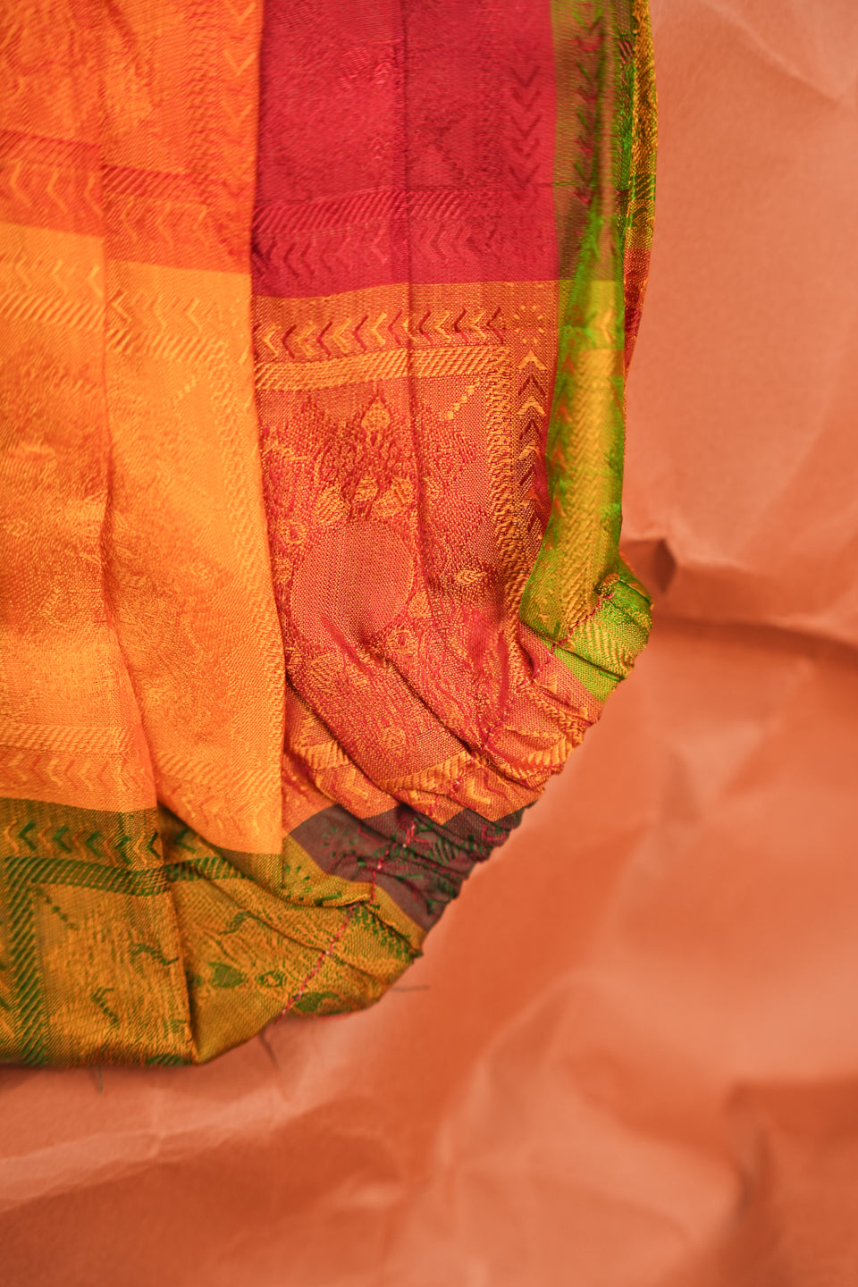 Kanchipuram Bloom – Multicolor Silk Baby Romper