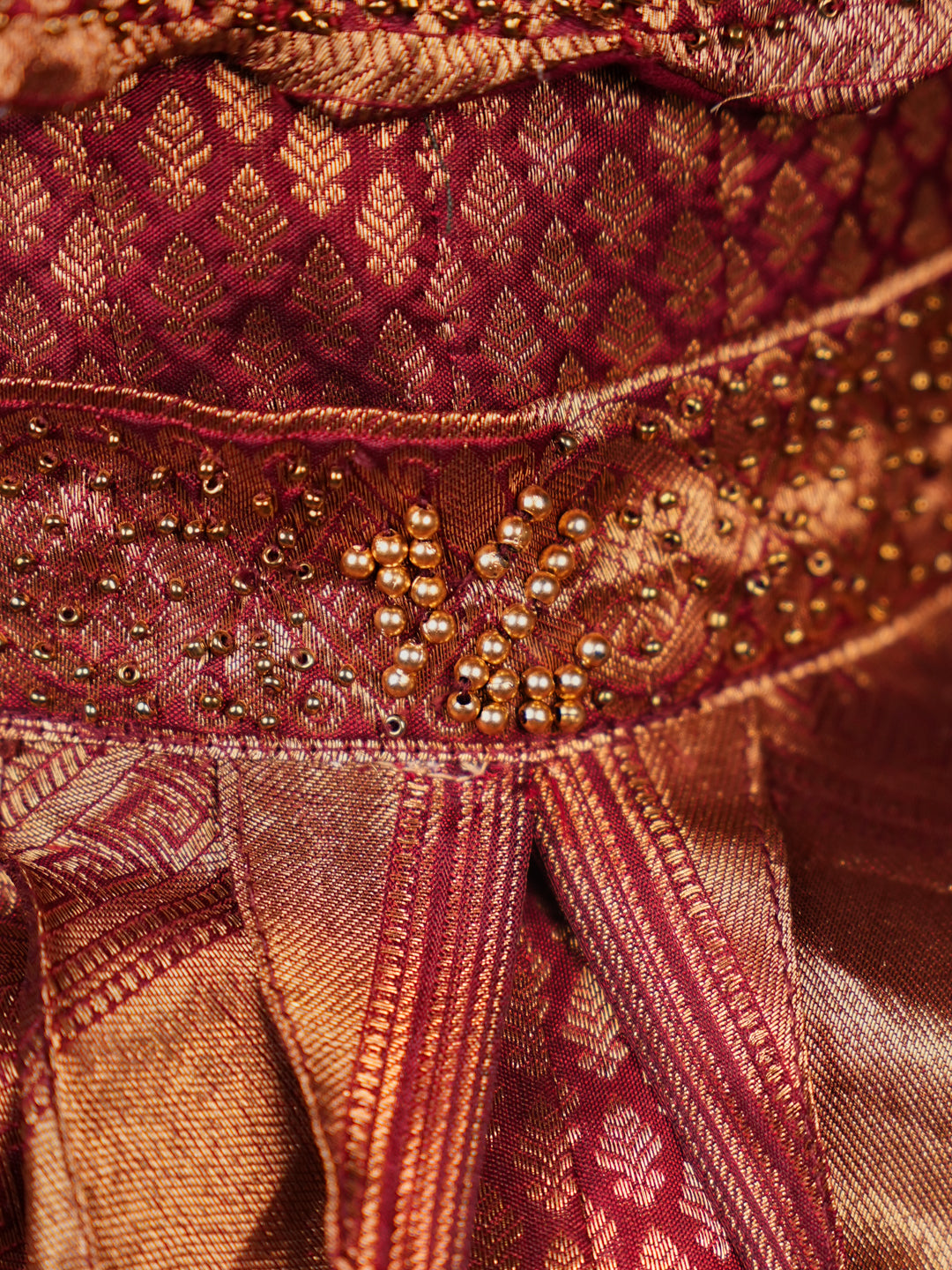 Regal Rose – Embroidered Silk Gown for Baby Girls