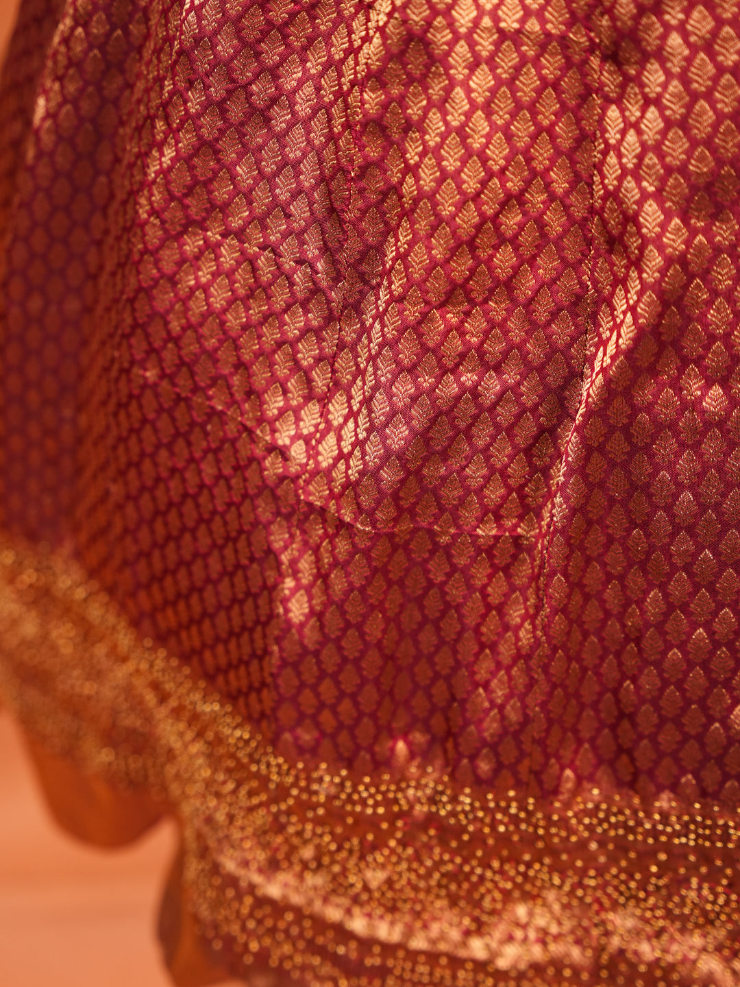 Regal Rose – Embroidered Silk Gown for Baby Girls