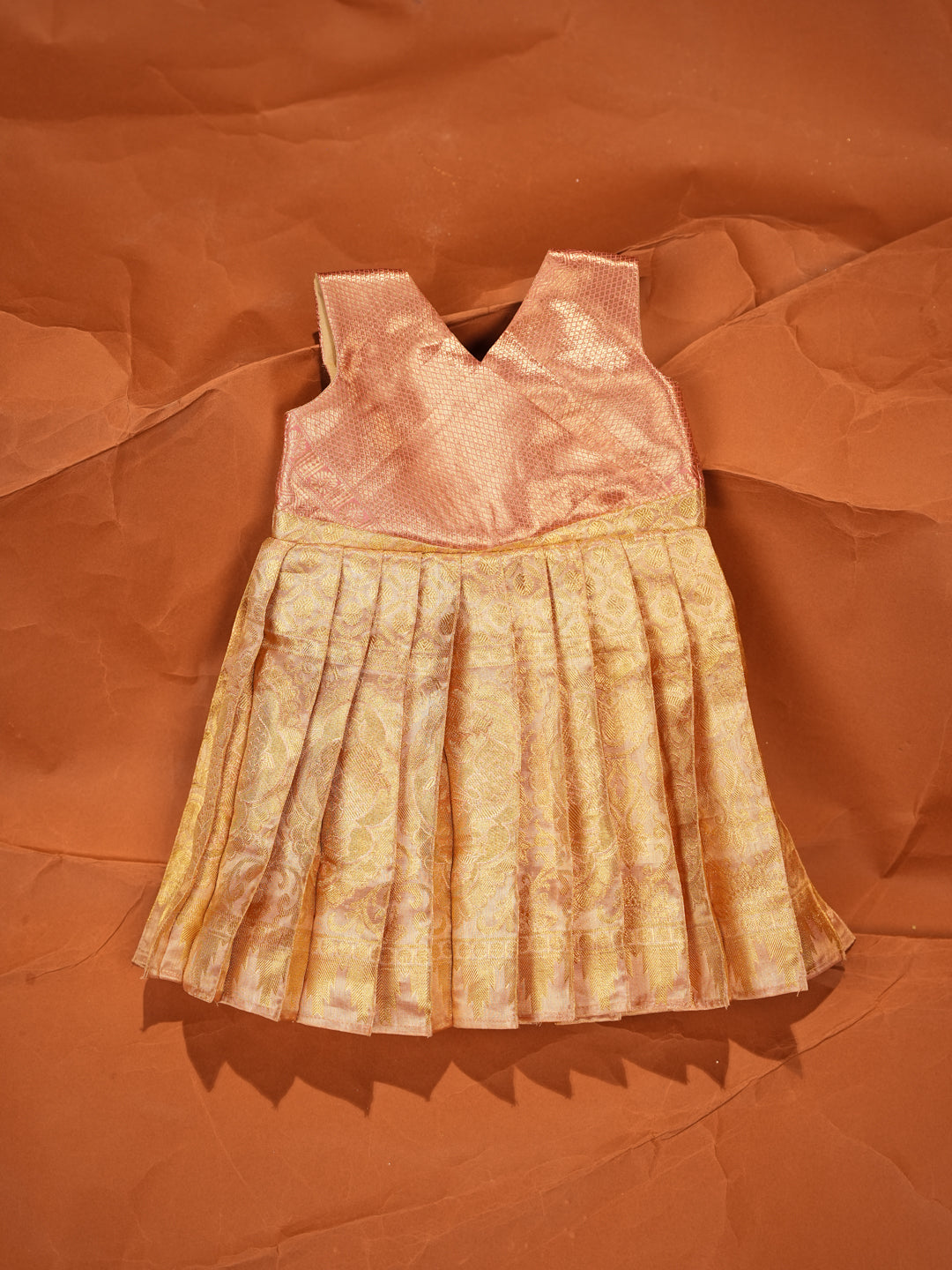 Peach Royale – Traditional Silk Gown (Newborn Edition)