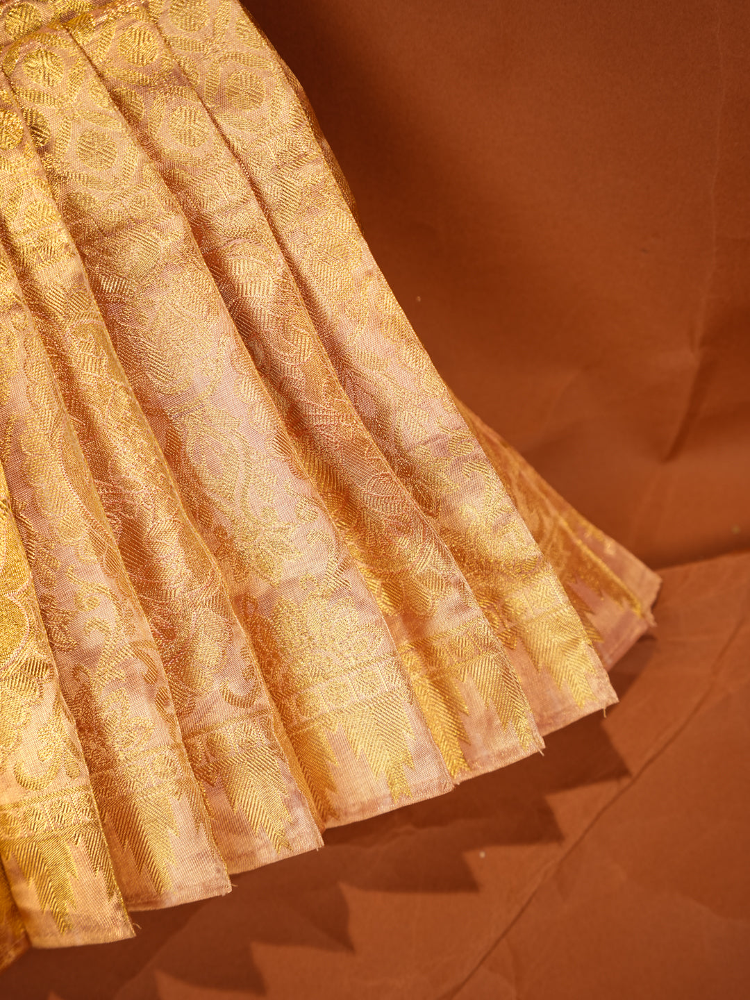 Peach Royale – Traditional Silk Gown (Newborn Edition)