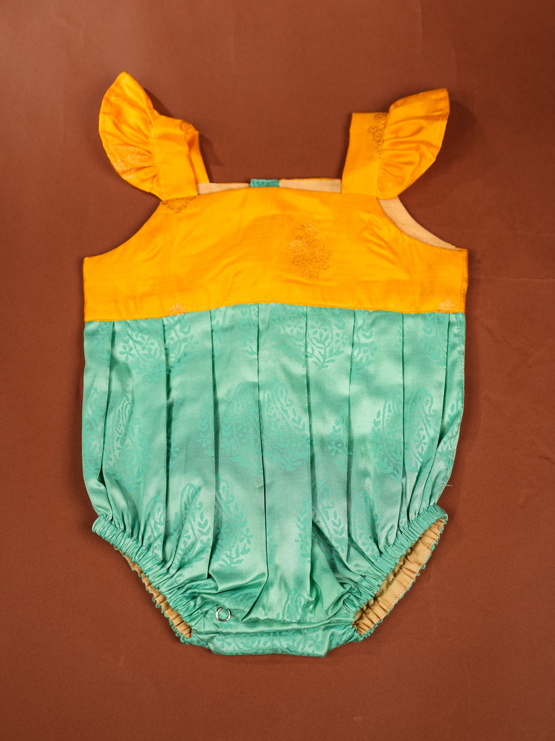 Mango Mint – Silk Romper for Newborn Girls