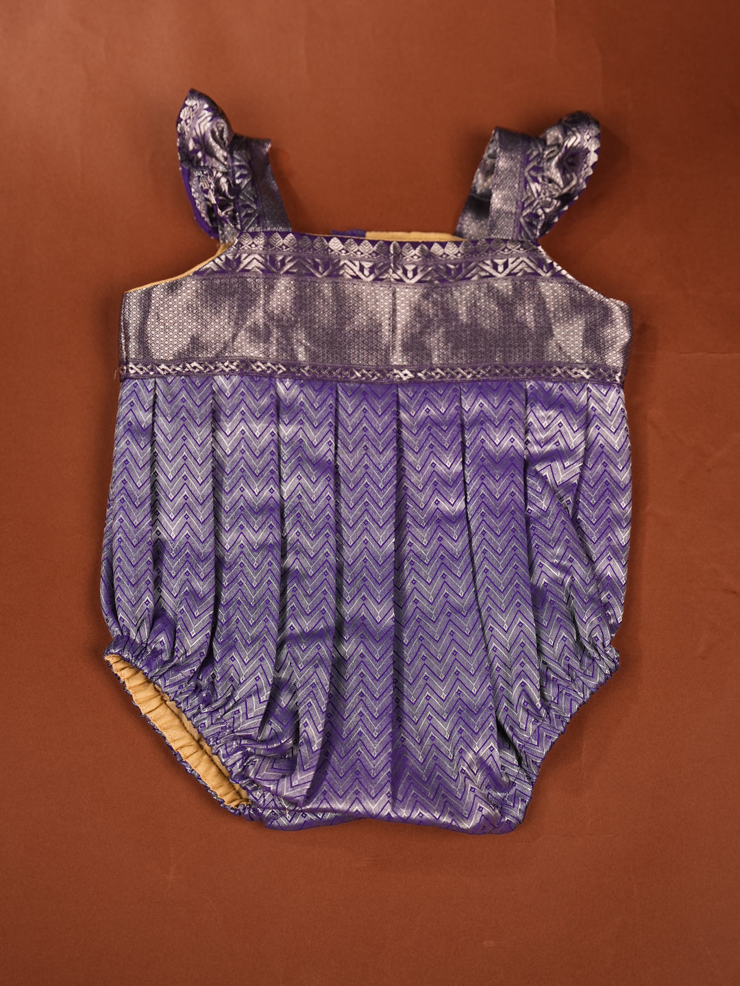 Tribal Bloom – Silk Romper for Baby Girls