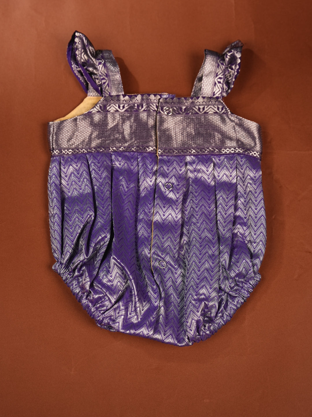 Tribal Bloom – Silk Romper for Baby Girls
