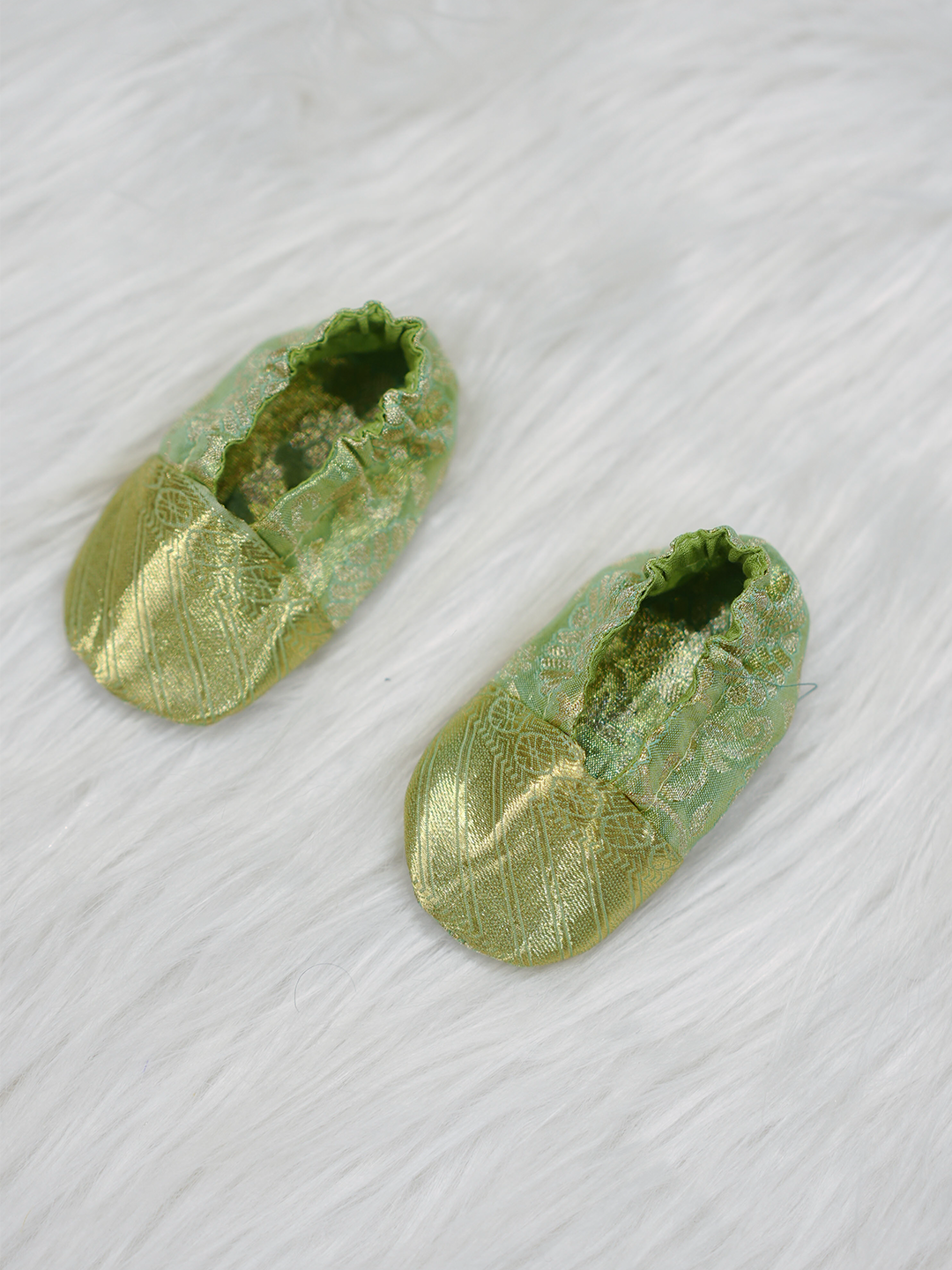 Mint Green Kanchipuram Silk Brocade Romper Set