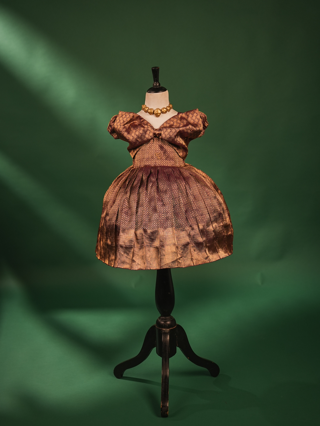 Royal Maroon Pattu Gown – Bold & Beautiful for Baby Girls