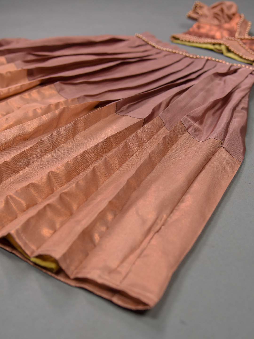 Copper Kanjivaram Lehenga Set