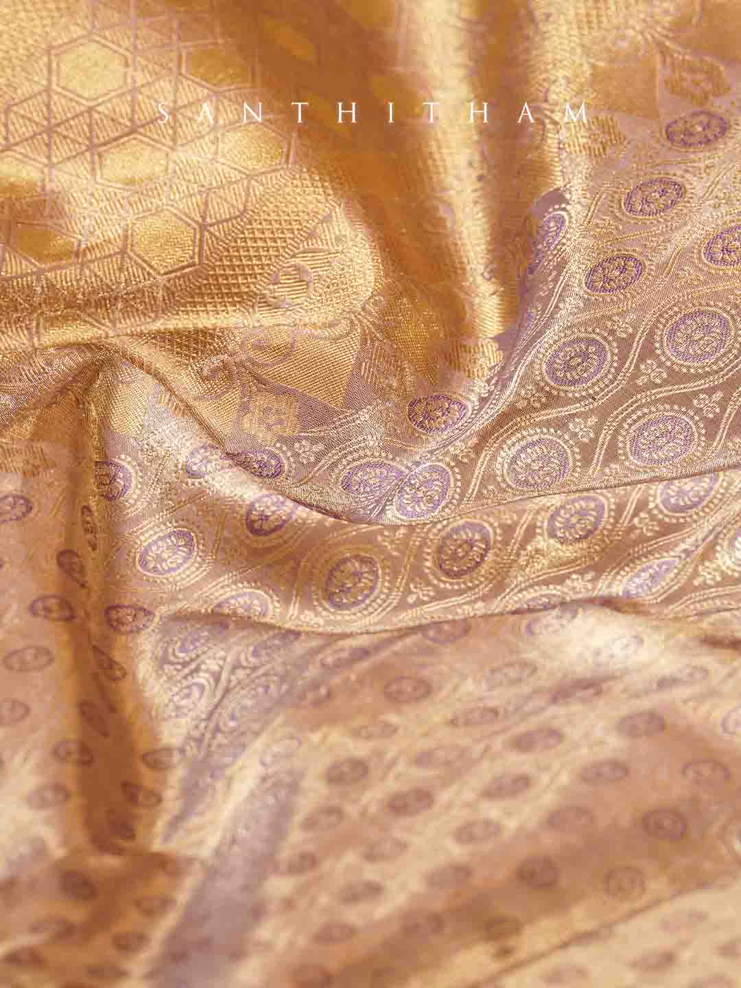 Sandalwood and Mauve Purple Soft Silk Saree