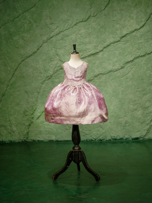 Lavender Mist Pure Kanchipuram Silk Pattu Gown