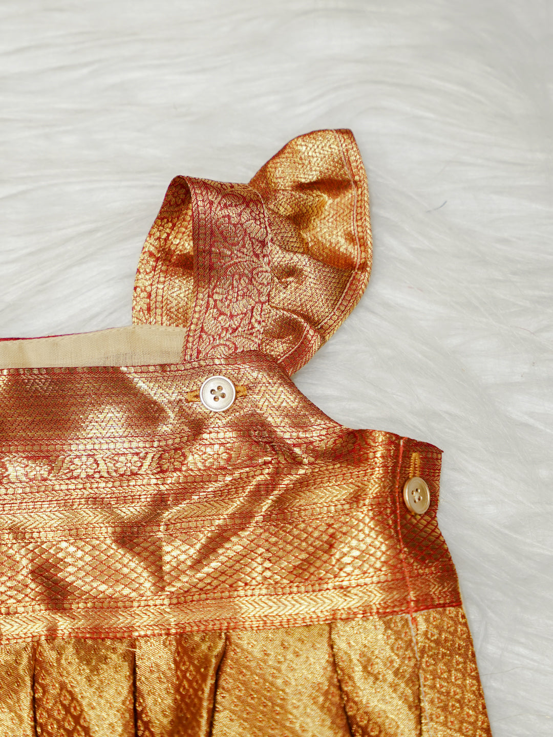 Classic Gold Newborn Girl Romper