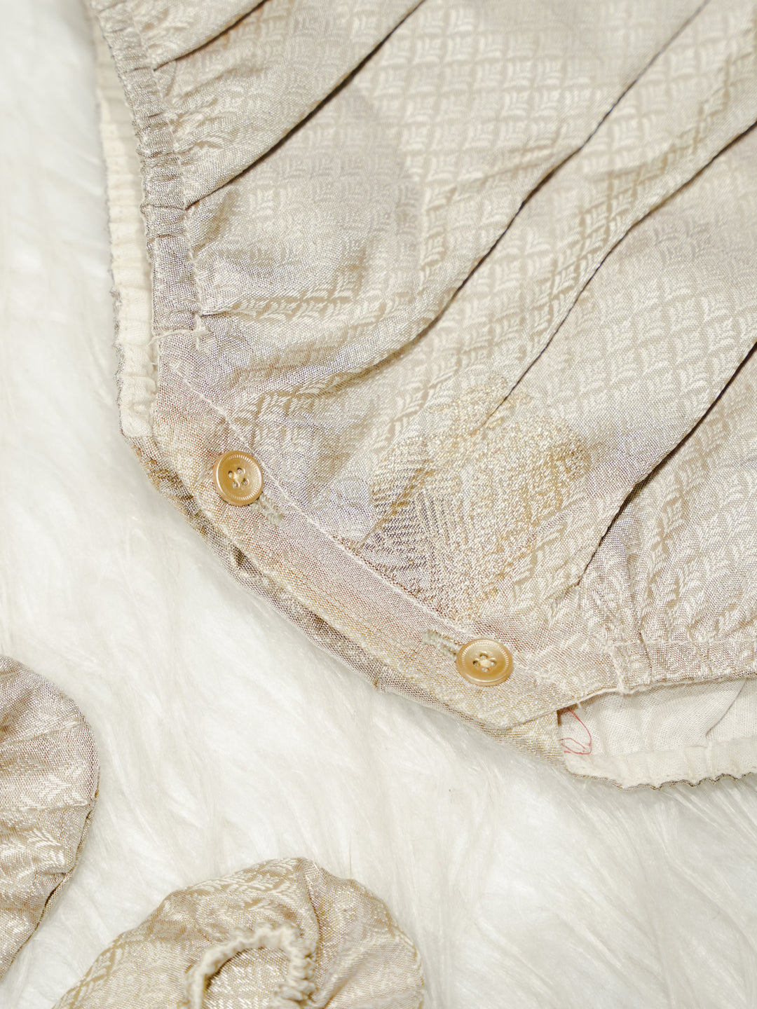 Ivory & Rose Gold Newborn Girl Romper