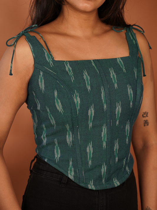 Teal Green Corset Top – Stylish and Flattering for Any Occasion