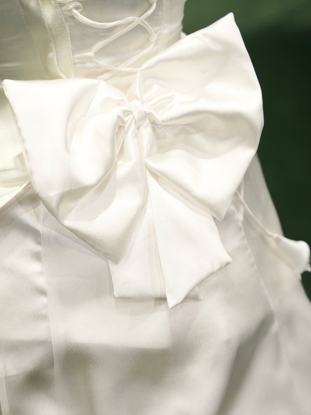 Ivory Rosette Baptism Dress for Baby Girls