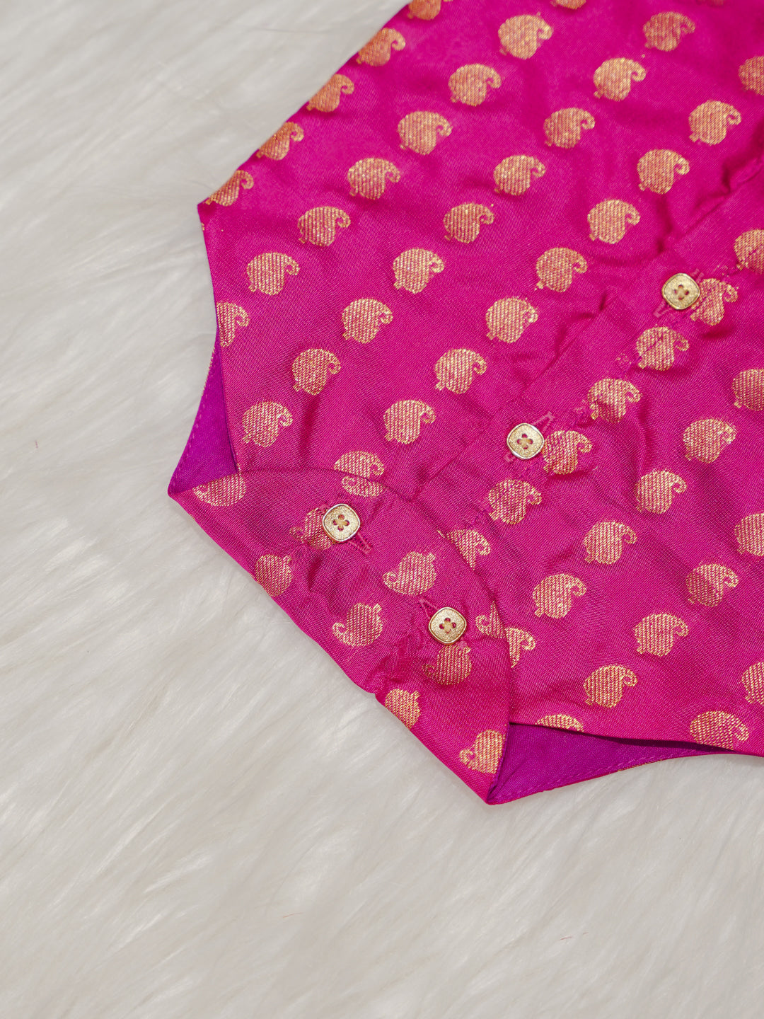 Pink Boy Romper with Zari Motifs