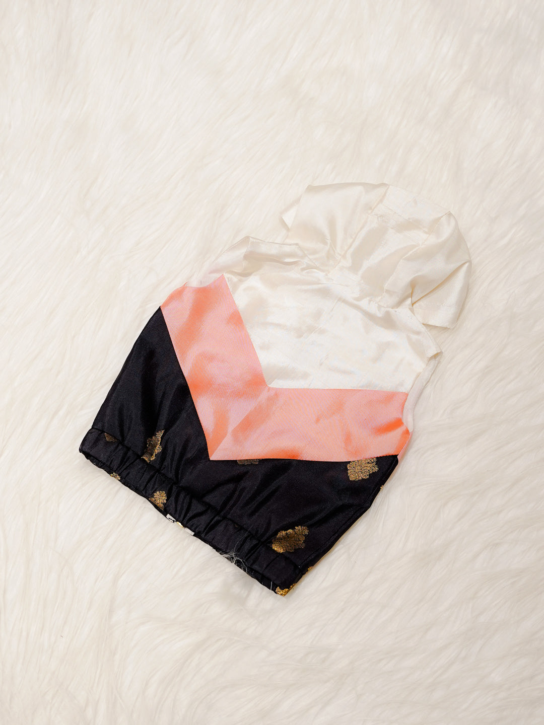 Ivory Newborn Unisex Hooded Jacket with Contrast Panels