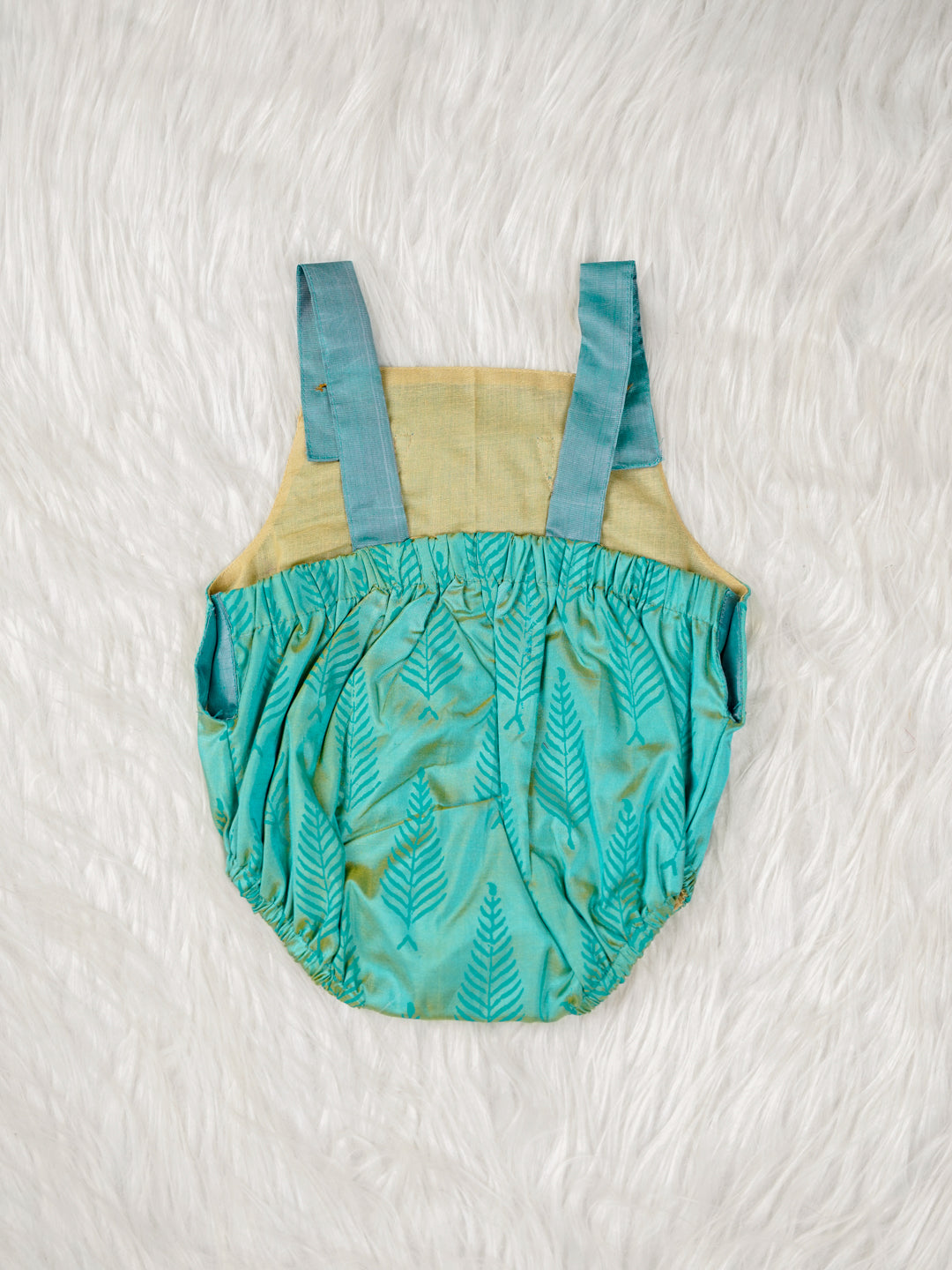 Little Krishna Romper Set – Peacock Blue Edition
