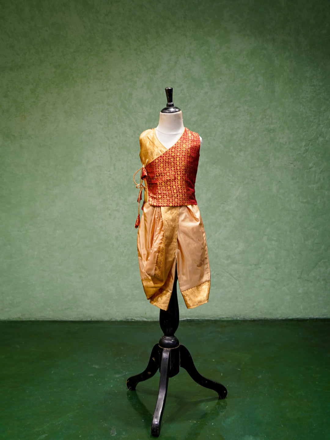 Red Baby Boy Waistcoat Dhoti Set