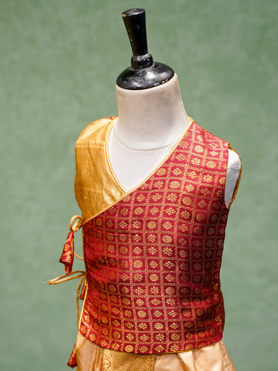Red Baby Boy Waistcoat Dhoti Set