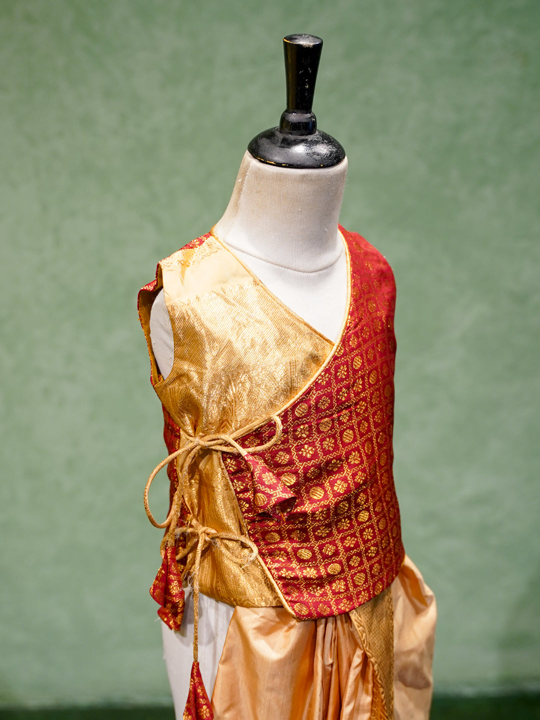 Red Baby Boy Waistcoat Dhoti Set