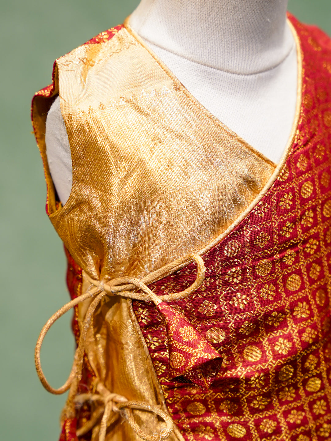 Red Baby Boy Waistcoat Dhoti Set