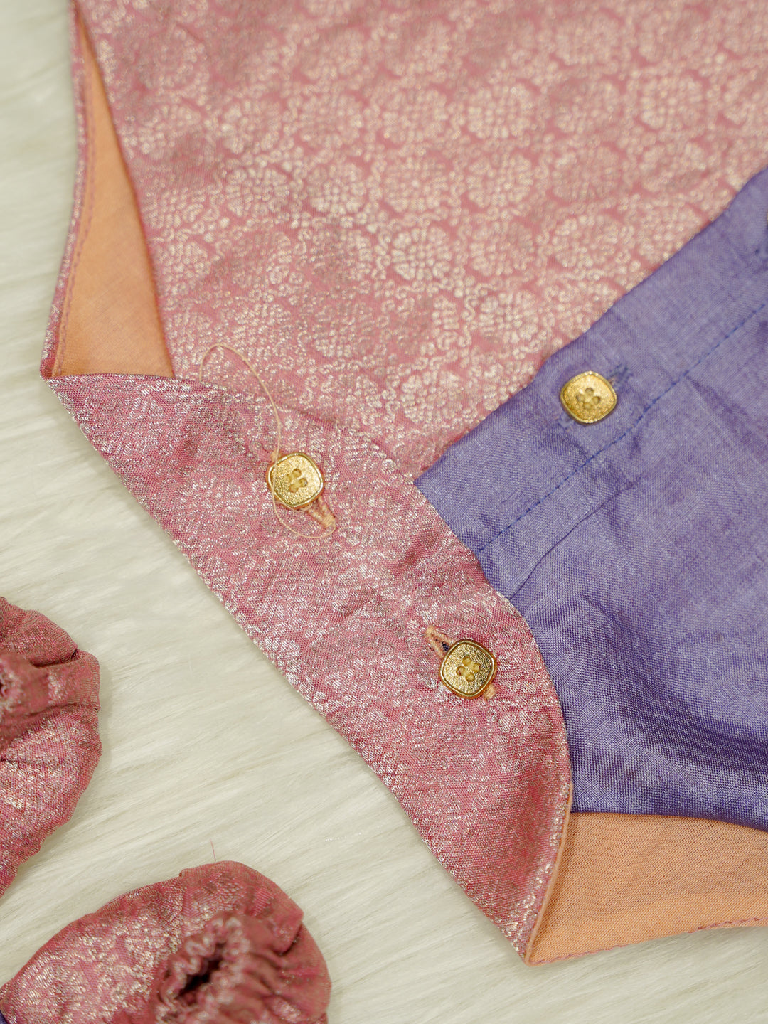 Pink Purple Classic Baby Boy Romper