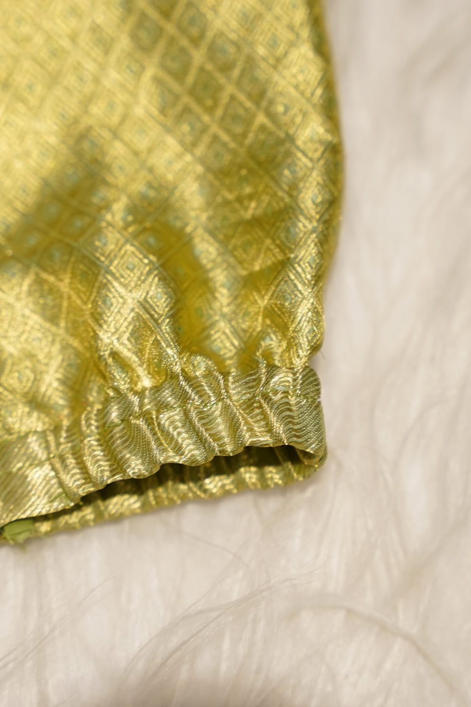 Lime Green Newborn Unisex Hooded Jacket with Woven Design