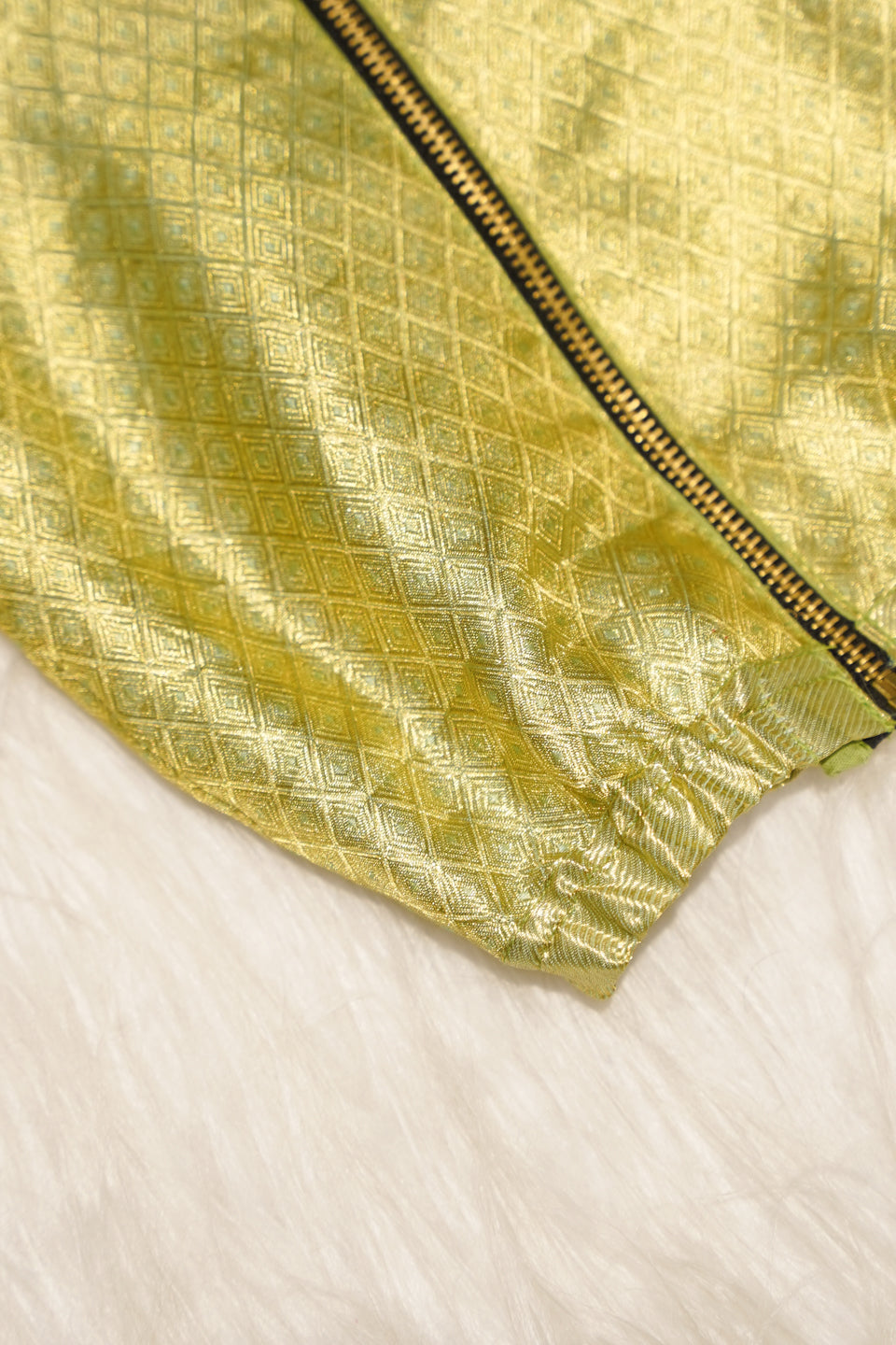 Lime Green Newborn Unisex Hooded Jacket with Woven Design