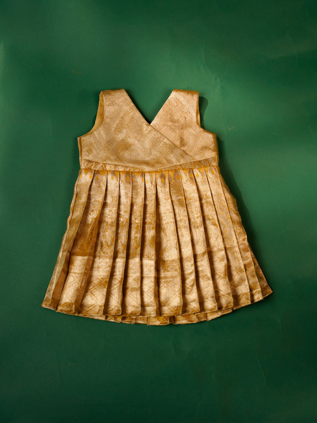 Golden Glow – Silk Gown for Newborn Girls