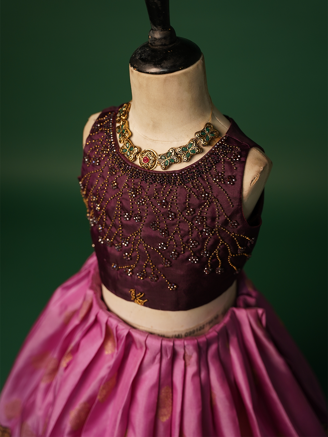 Elegant Pink and Violet Pavada Set for Traditional Grace