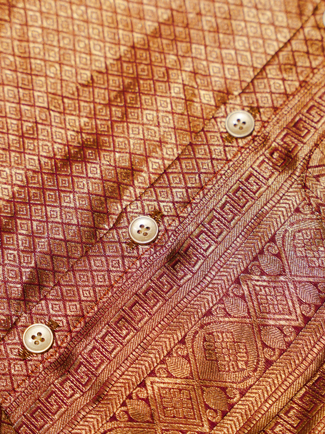 Copper Boy Romper with Zari Border